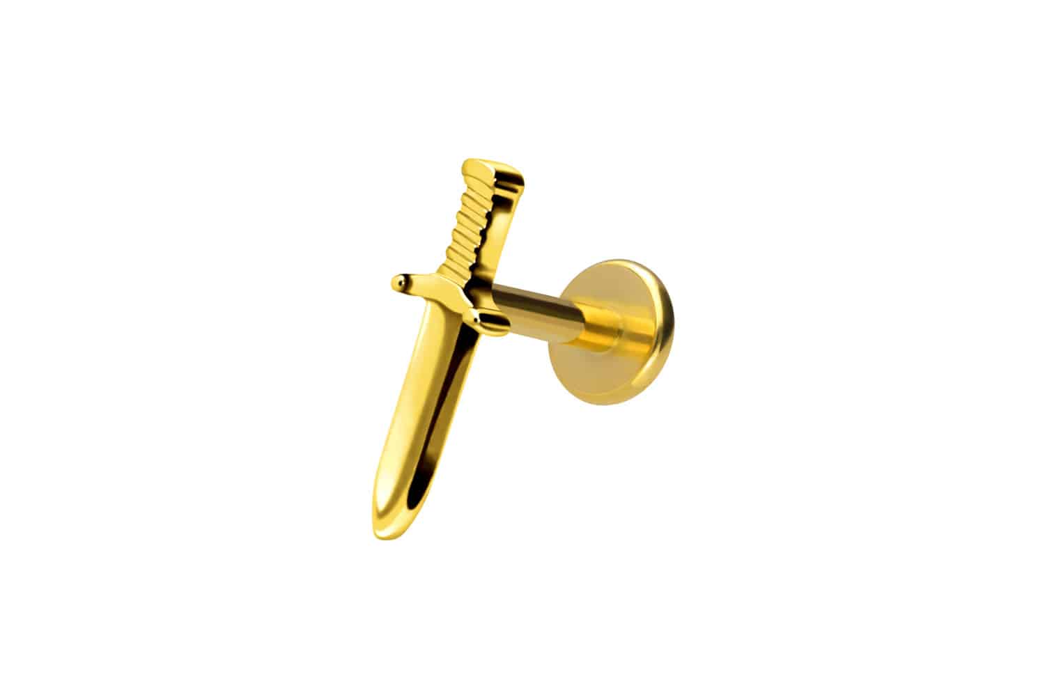 Titan Labret Piercing mit Innengewinde SCHWERT